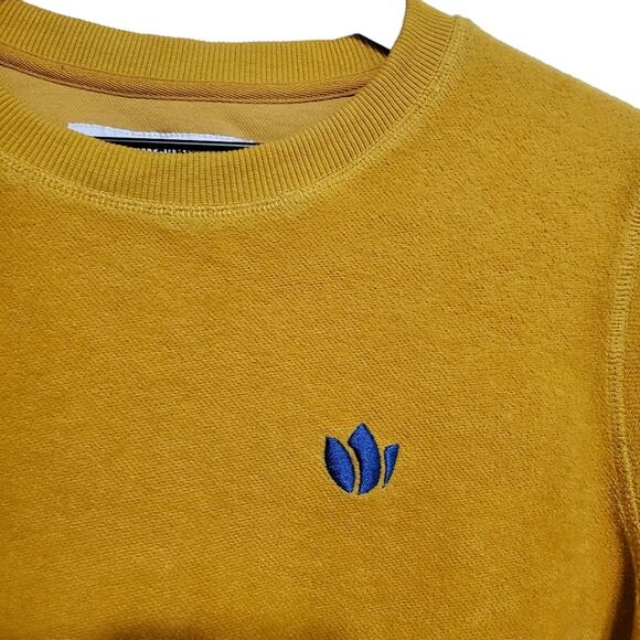 Dutch Bros Yellow Gold Mustard Crewneck Sweatshirt Coffee Uniform Size Small - Picture 3 of 6